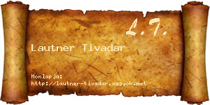 Lautner Tivadar névjegykártya